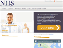 Tablet Screenshot of neurohospitalistsociety.org
